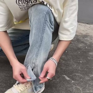 [ORDER+ẢNH THẬT] Quần bò jeans ống rộng màu nhạt bụi bặm cách điệu unisex Ulzzang hiphop siêu chất ❤️