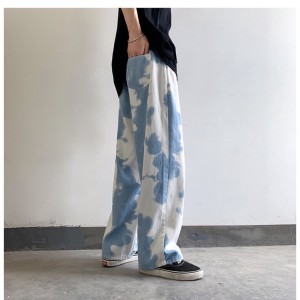 [ORDER-CÓ BIG SIZE+ẢNH THẬT] Quần bò jeans ống rộng màu bò sữa phối màu xanh trắng hiphop ovesize Ulzzang siêu chất ❤️