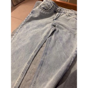 [ORDER+ẢNH THẬT-CÓ BIG SIZE] Quần bò jeans ống rộng tua rua trơn basic màu xanh nhạt retro siêu chất ❤️