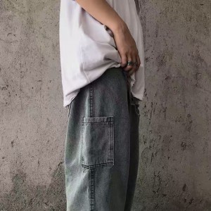 [ORDER-CÓ BIG SIZE] Quần bò jeans ống rộng túi hộp oversize hiphop Ulzzang siêu chất ❤️