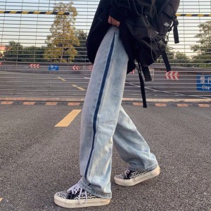 [ORDER+ẢNH THẬT] Quần bò jeans ống rộng cách điệu sọc sườn Ulzzang siêu chất ❤️