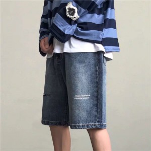 [ORDER-CÓ BIG SIZE] Quần short đùi jeans ống rộng in chữ rách oversize Ulzzang siêu chất ❤️