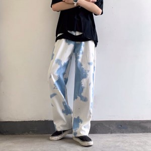 [ORDER-CÓ BIG SIZE+ẢNH THẬT] Quần bò jeans ống rộng màu bò sữa phối màu xanh trắng hiphop ovesize Ulzzang siêu chất ❤️
