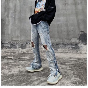 [ORDER+ẢNH THẬT] Quần bò jeans ống rộng rách gối cúc bấm cách điệu Ulzzang hip hop siêu chất ❤️