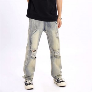 [ORDER+ẢNH THẬT-CÓ BIG SIZE] Quần bò jeans ống rộng rách tua rua màu nhạt bụi bặm cá tính Ulzzang hiphop siêu chất ❤️