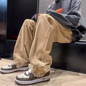 [ORDER] Quần bò jeans ống rộng khoá sườn đóng cúc màu vintage bụi bặm Ulzzang hiphop siêu chất ❤️