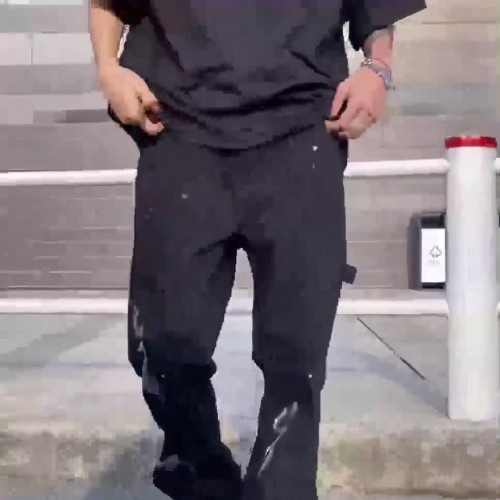 [ORDER+ẢNH THẬT] Quần bò jeans ống rộng túi hộp vảy sơn cắt cách điệu hiphop Ulzzang siêu chất ❤️