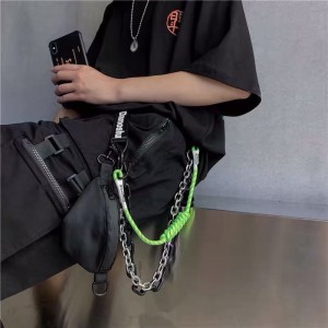 [ORDER+ẢNH THẬT] Túi bao tử canvas chuỗi xích mini đeo chéo nhiều kiểu hiphop unisex Ulzzang cá tính ❤️