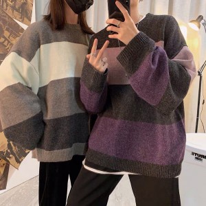 [ORDER+ẢNH THẬT] Áo len kẻ ngang to phối màu dáng rộng unisex Ulzzang chất len tăm siêu đẹp ❤️