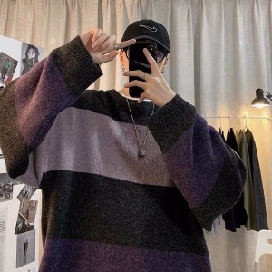 [ORDER+ẢNH THẬT] Áo len kẻ ngang to phối màu dáng rộng unisex Ulzzang chất len tăm siêu đẹp ❤️