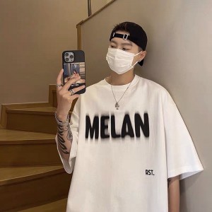 [ORDER] Áo thun tee in chữ Melan kiểu nhoè form rộng Ulzzang oversize unisex siêu chất ❤️