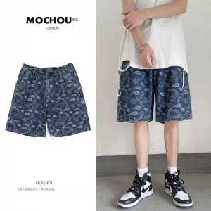 [ORDER-CÓ BIG SIZE] Quần short / sooc jeans eo chun ống rộng thêu hoạ tiết hoa điều Pandana Ulzzang siêu chất ❤️