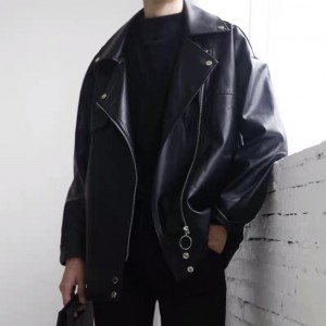 [ORDER-CHẤT DA DÀY LOẠI 1+ẢNH THẬT] Áo khoác da oversize dáng rộng cổ vest unisex nam nữ Ulzzang siêu chất ❤️