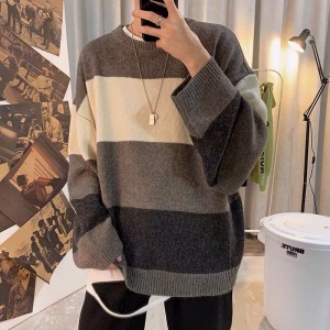 [ORDER+ẢNH THẬT] Áo len kẻ ngang to phối màu dáng rộng unisex Ulzzang chất len tăm siêu đẹp ❤️