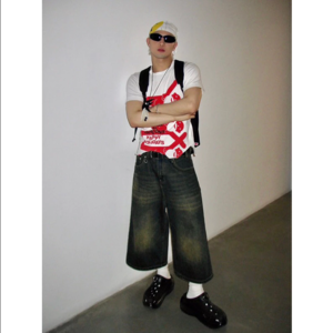 [SẴN+ẢNH THẬT-BIG SIZE] Quần short bò jeans ống rộng oversize dáng lửng qua gối 360gsm Dirtywash màu retro hiphop unisex