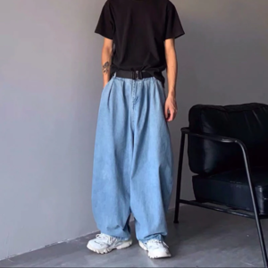 [SẴN 1 SỐ SIZE+ẢNH THẬT-CÓ BIG SIZE] Quần bò jeans ống siêu rộng oversize style Nhật Bản màu xanh trơn unisex hiphop
