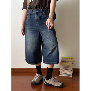 [SẴN+ẢNH THẬT-BIG SIZE] Quần short bò jeans ống rộng oversize dáng lửng qua gối 360gsm Dirtywash màu retro hiphop unisex