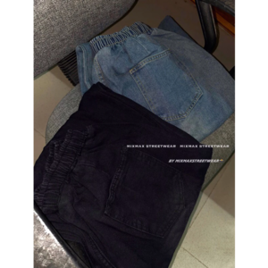 [SẴN-CÓ BIG SIZE] Quần bò jeans ống rộng wash ombre trơn màu retro cạp chun oversize Nhật Bản hiphop unisex