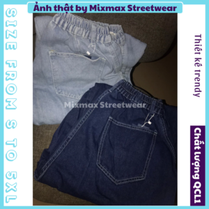 [SẴN 1 SỐ SIZE+ẢNH THẬT-CÓ BIG SIZE] Quần bò jeans ống siêu rộng oversize style Nhật Bản màu xanh trơn unisex hiphop